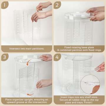 Boxalls 360 Degree Rotating Makeup Organizer for Countertops