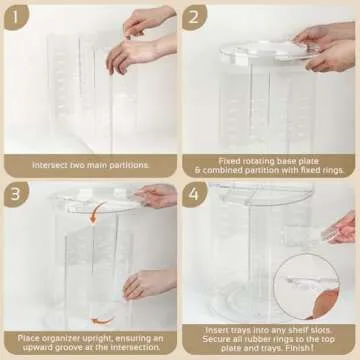 Boxalls 360 Degree Rotating Makeup Organizer for Countertops