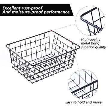 Durable Wire Baskets for Organizing Pantry Storage