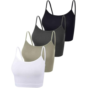 Boao 4 Pack Women's Cropped Tank Tops - Stylish Comfort