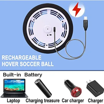 Rechargeable Hover Soccer Ball - LED Indoor Fun for Kids