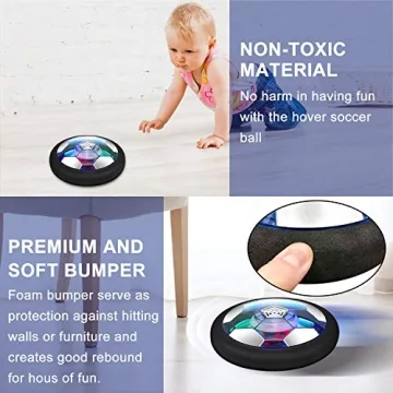 Rechargeable Hover Soccer Ball - LED Indoor Fun for Kids