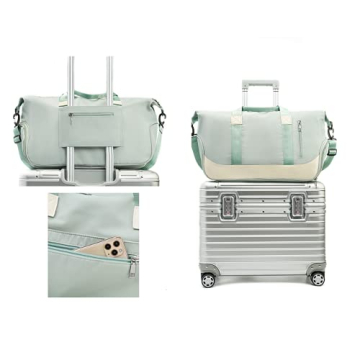 SOLOAD Sports Gym Bag for Women and Men Travelling bags Weekender Carry On Workout Duffel Bag Overnight Shoulder Bag Lightweight with Shoes Compartment & Wet Pocket (Green)