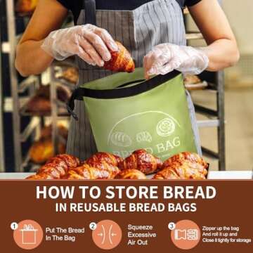 Reusable Bread Bags for Fresh Homemade Bread Storage