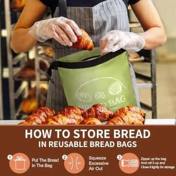 Reusable Bread Bags for Fresh Homemade Bread Storage