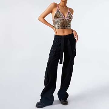 Franhais Wide Leg High Waisted Denim Pants for Women - Casual 90s Boyfriend Jeans