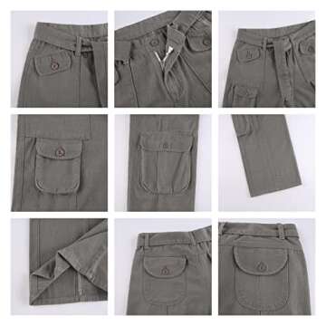 Franhais Wide Leg High Waisted Denim Pants for Women