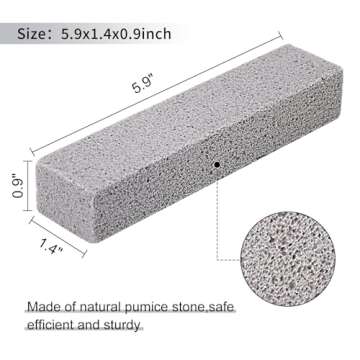 HongWay 10 Pack Pumice Stone for Cleaning, Pumice Stone for Toilet Cleaning Bowl Stick, Heavy Duty S...