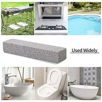 HongWay 10 Pack Pumice Stone for Cleaning, Pumice Stone for Toilet Cleaning Bowl Stick, Heavy Duty Strong Pumice Cleaning Bar for Bathtubs, Kitchen Sink, Grill, Household (5.9 x 1.4 x 0.9 Inches)