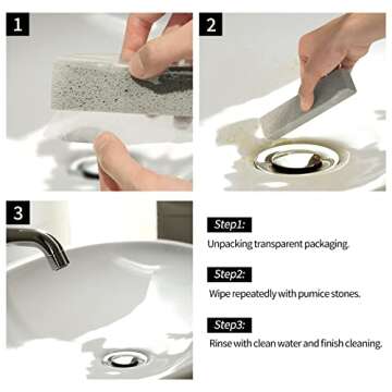 HongWay 10 Pack Pumice Stone for Cleaning, Pumice Stone for Toilet Cleaning Bowl Stick, Heavy Duty Strong Pumice Cleaning Bar for Bathtubs, Kitchen Sink, Grill, Household (5.9 x 1.4 x 0.9 Inches)