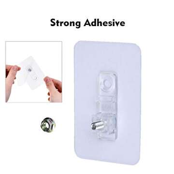 LAIGOO Adhesive Floating Shelf Wall Shelf Non-Drilling, U Bathroom Organizer Display Picture Ledge Shelf for Home Decor/Kitchen/Bathroom Storage-LPM02(M)