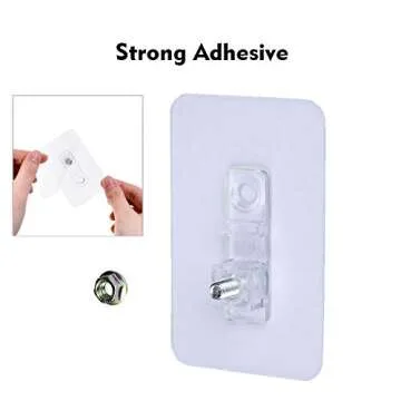 LAIGOO Adhesive Floating Shelf Wall Shelf Non-Drilling, U Bathroom Organizer Display Picture Ledge Shelf for Home Decor/Kitchen/Bathroom Storage-LPM02(M)