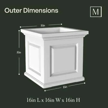 Durable Mayne Nantucket Square Planter for Flowers