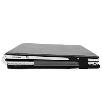 hongyixun Surface Book 2/3 13.5 Inch Case, 2 in 1 Kickstand Book Style Cover for Microsoft Surface Book 3 Laptop Tablet Cases, Black