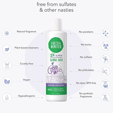 Natural Hypoallergenic Bubble Bath for Kids - Fresh Monster