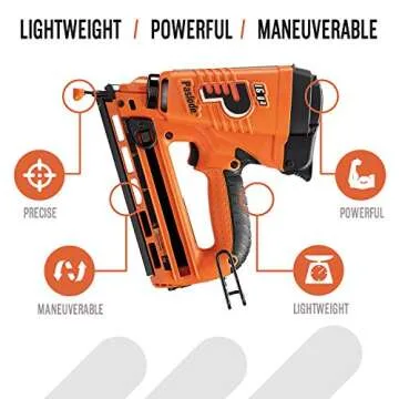 Paslode, Cordless Finish Nailer, 902400, 16 Gauge Angled, Battery and Fuel Cell Powered, No Compress...