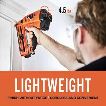 Paslode, Cordless Finish Nailer, 902400, 16 Gauge Angled, Battery and Fuel Cell Powered, No Compressor Needed