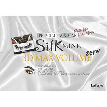 Laflare 3D Silk Mink Extra Long Volume Eyelashes