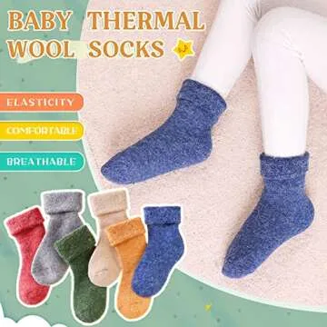 Warm Eocom Children's Wool Socks - Ideal Winter Gift