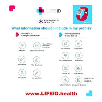 LIFE ID Medical Alert Bracelet for Safety Anytime Anywhere