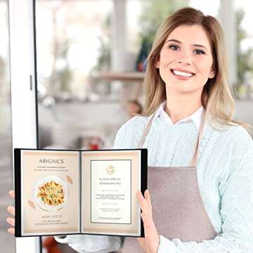 Dunwell Small Presentation Book 5.5x8.5" (2-Pack, Black), 24 Pockets Display 48 Half Size Pages, Plastic Binders with Sleeves, 5.5 x 8.5 Mini Booklets, Acid-Free Poly