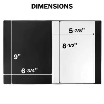 Dunwell Small Presentation Book 5.5x8.5" (2-Pack, Black), 24 Pockets Display 48 Half Size Pages, Plastic Binders with Sleeves, 5.5 x 8.5 Mini Booklets, Acid-Free Poly