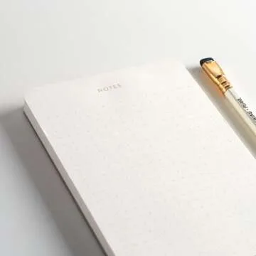 Pinesman - Elegant Desk Notepads for Professionals, Executive's Memo Pads, Minimalist, Gold Foiled, Dotted Layout, 3 Pack, 225 Sheets Total (75 Each), 6.3" x 3.9”, 80 GSM, Eco-friendly, FSC™ Certified Small Notepad