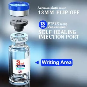 Ks-Tek Sterile Empty Vials with Self Healing Ports