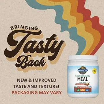 Garden of Life Meal Replacement Shakes, Vegan Protein Powder, Raw Organic Protein Powder, Vanilla Ch...