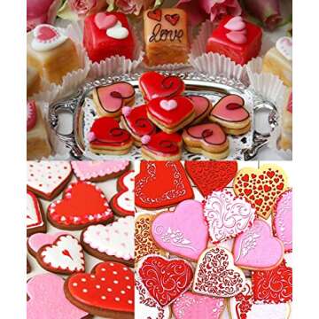 Valentine's Day Cookie Cutter Mold Set,5 Different Size Heart-shaped Sandwich Cutter and Sealer, Cookie, Fruit, Vegetable Cutters