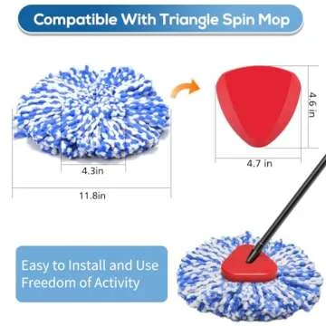 4 Pack RinseClean Spin Mop Replacement Heads for O Ceda