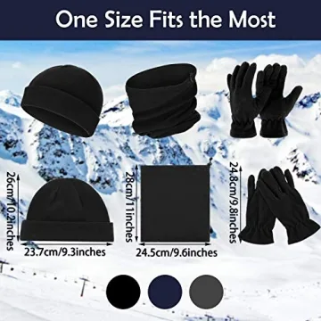 Cozy 9 Piece Winter Hat and Gloves Set for Men