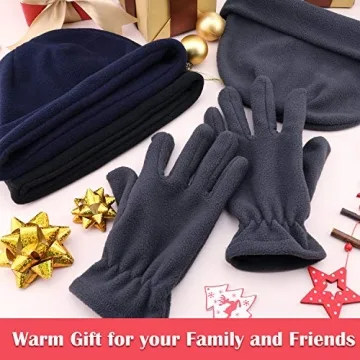 Cozy 9 Piece Winter Hat and Gloves Set for Men