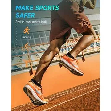 TANSTC Mens Socks for Men, Running Ankle Socks 6 Prials Braethable Comft Arch Support Tab Socks