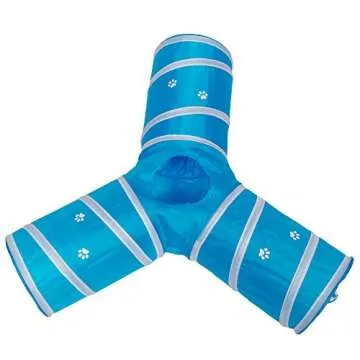 Prosper Pet Cat Tunnel - Fun, Collapsible Pet Toy