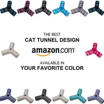 Prosper Pet Cat Tunnel - Fun, Collapsible Pet Toy