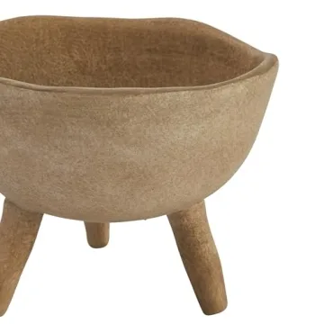 Creative Co-Op Boho Terracotta Footed Planter for Indoor Decor