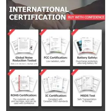 PROHEAR 037 Bluetooth Headphones with 30dB Noise Reduction