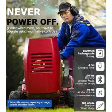 PROHEAR 037 Bluetooth Headphones with 30dB Noise Reduction