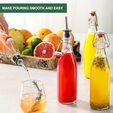 16oz Swing Top Glass Bottles Set for Home Brewing