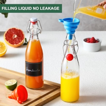 16oz Swing Top Glass Bottles Set for Home Brewing