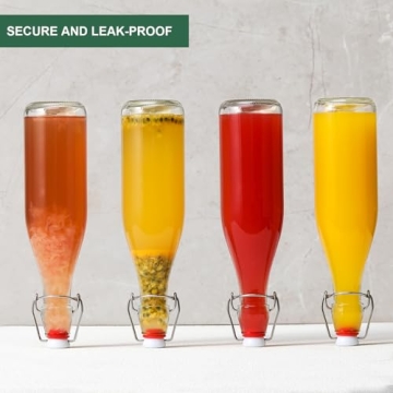 16oz Swing Top Glass Bottles Set for Home Brewing