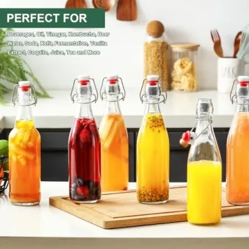16oz Swing Top Glass Bottles Set for Home Brewing