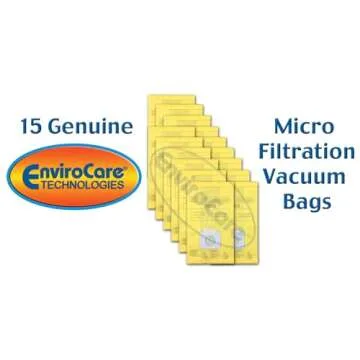 Envirocare Replacement Vacuum Bags Compatible with Kenmore Canister Type C/Q. 5055, 50557 and 50558 Panasonic Type C-5 Vacuums,15 pack