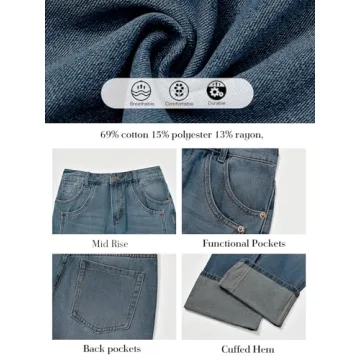 Trendy PLNOTME Baggy Jeans for Women - Comfortable Fit