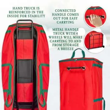 Rolling Christmas Tree Storage Bag XXL with Wheels