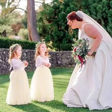 Girl Toddler Full-Length Tulle Dress with Lace Back