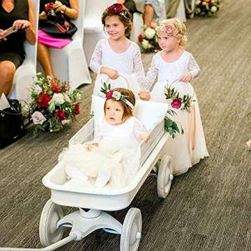 Elegant Toddler Lace Back Tulle Flower Girl Dress