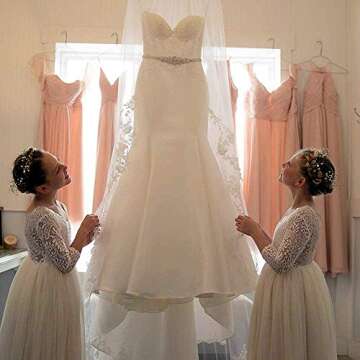 Elegant Toddler Lace Back Tulle Flower Girl Dress