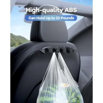 DICMKY 2 Pack Car Seat Hooks for Tesla Model Y Model 3 Accessories 2024 2023 2022 2021, Purse Hanger for Car, Automotive Seat Back Organizers for Purses and Bags, Handbag Backpack Grocery Bag Holder